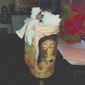 SOLD!!!Beautifully distressed victorian Lady storage container